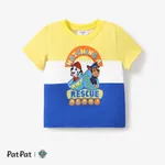 Easter PAW Patrol 1pc Kleinkind Jungen Chase / Marshall Charakter Print Gestreiftes T-Shirt/Shorts Farbblock