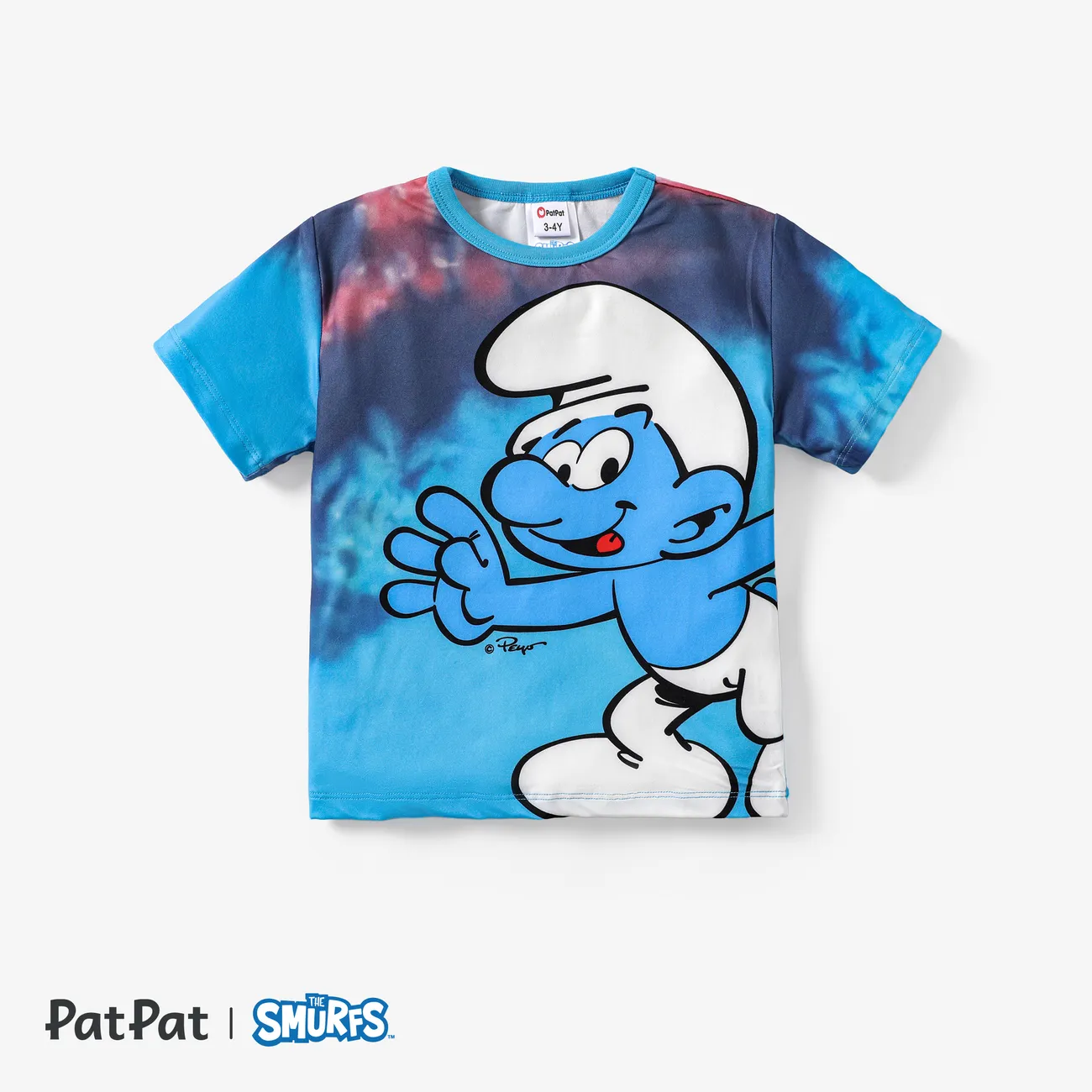 Los pitufos Niño pequeño Chico Infantil Manga larga Camiseta Azul big image 1