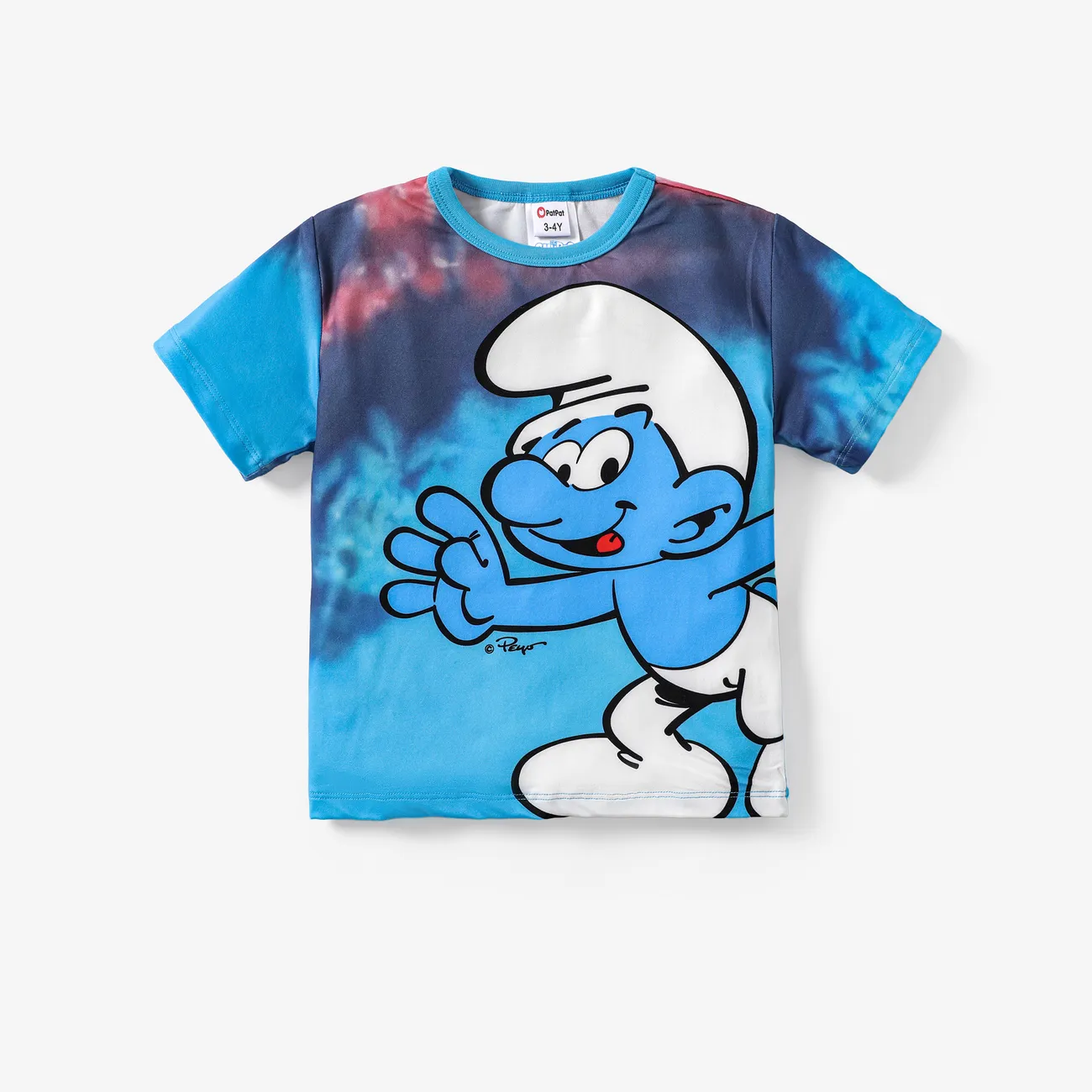 Los pitufos Niño pequeño Chico Infantil Manga larga Camiseta Azul big image 1