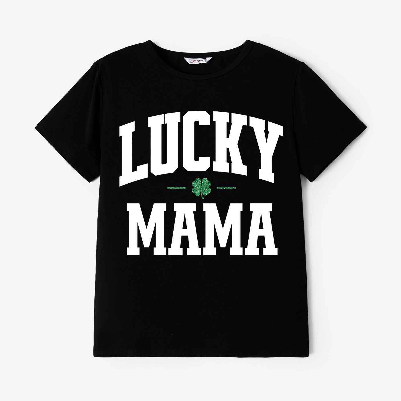 

St. Patrick's Day Family Matching Lucky Four-Leaf Clover Letter Printed Tops