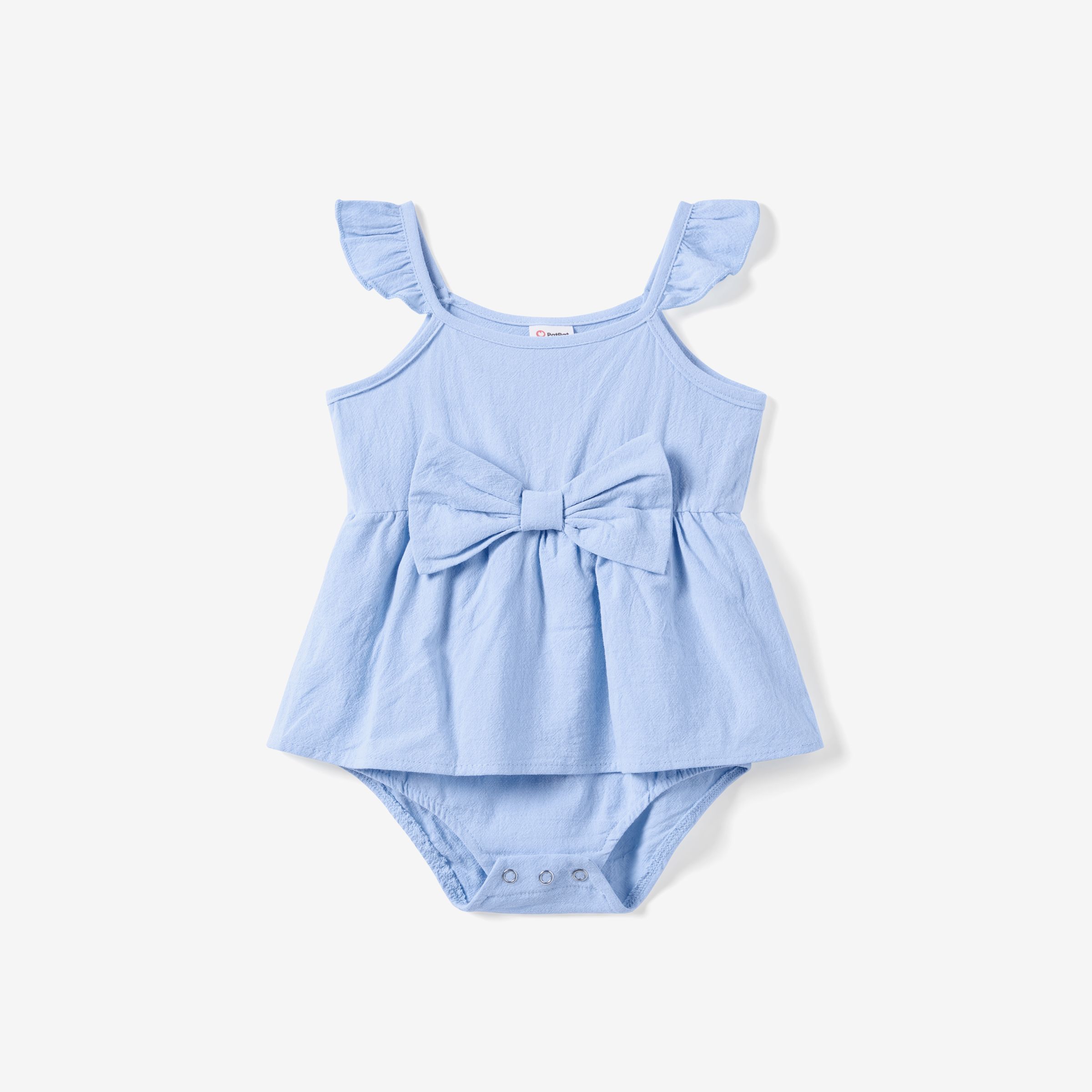 Family Matching Sets Blue Floral Beach Shirt or Irregular Hem Flowy Strap Dress