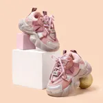 Toddler/Kids Girl/Boy Sporty Fabric Stitched Sports Shoes Pink