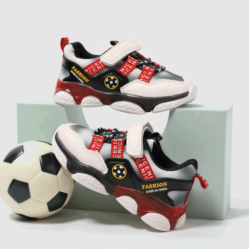 Toddler Kids Girl Boy Casual Letter And Football Pattern LED Light Up toddler-kids-girl-boy-casual-letter-and-football-pattern-led-light-up
