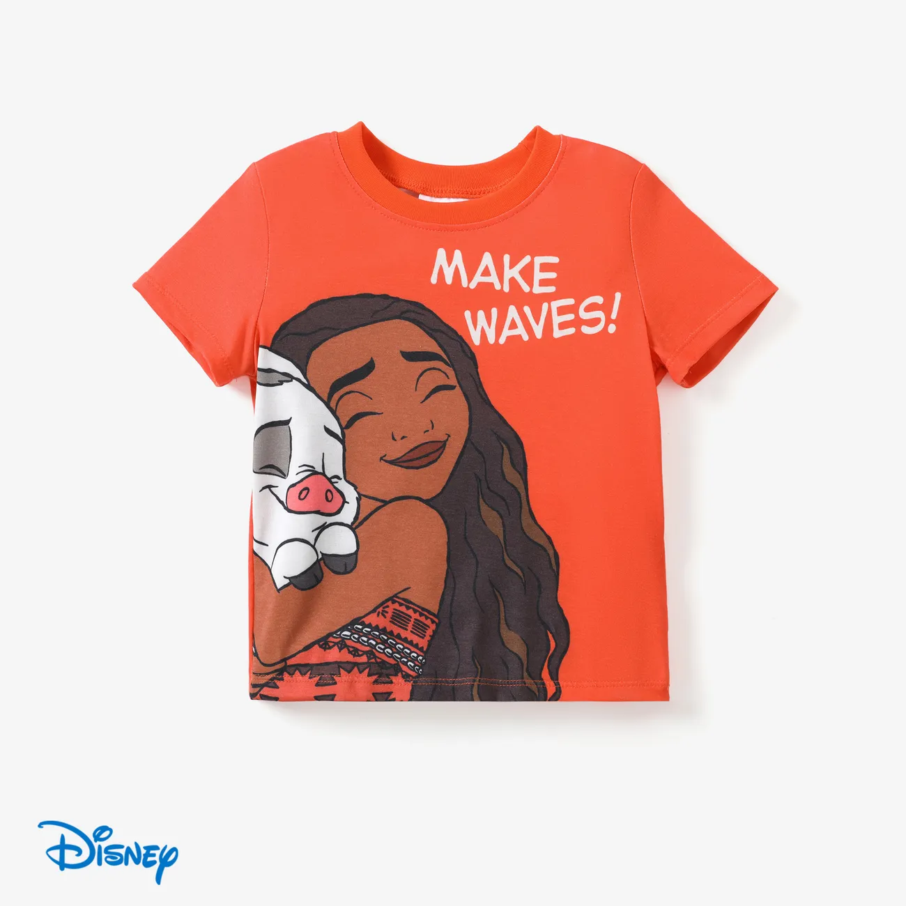Disney Princess Niño pequeño Chica Infantil Manga corta Camiseta Rojo anaranjado big image 1