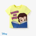 Disney Princess Moana/ Ariel/Belle 1pc Toddler Girls Naia™ Princess Slogan Character Print T-shirt Yellow