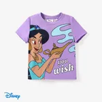 Disney Princess Moana/ Ariel/Belle 1pc Toddler Girls Naia™ Princess Slogan Character Print T-shirt Purple