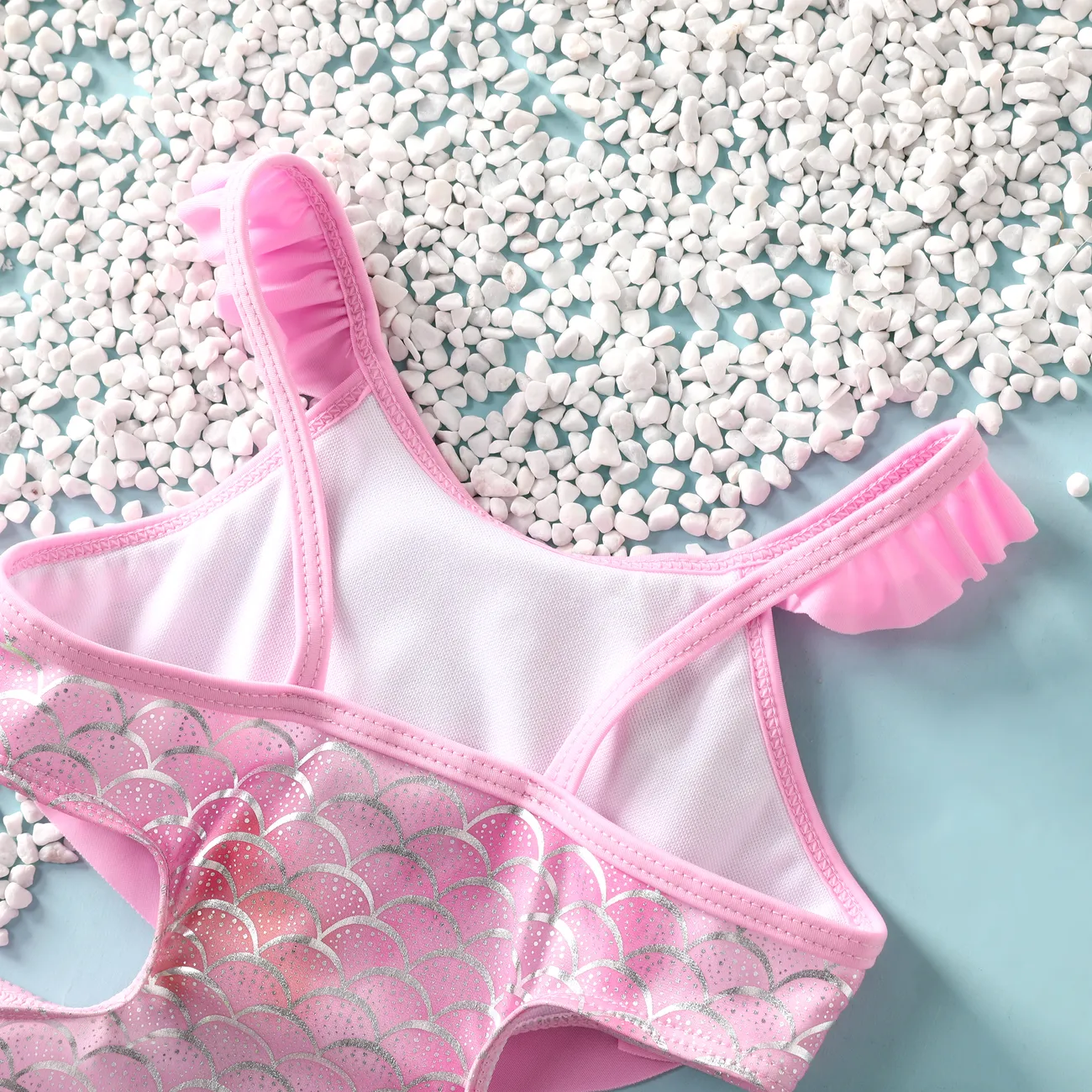 Toddler Girl Childlike Ruffled Swimsuit  Pink big image 1