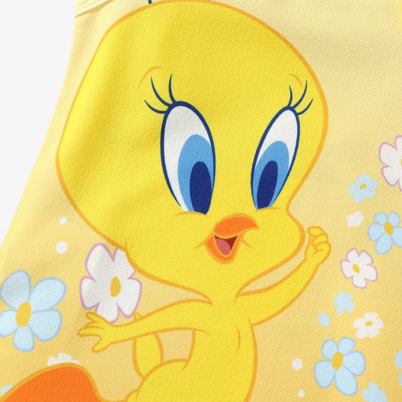 Looney Tunes 1pc Toddler Girls Character Ruffled Mesh-Sleeve Dress
 Yellow big image 1