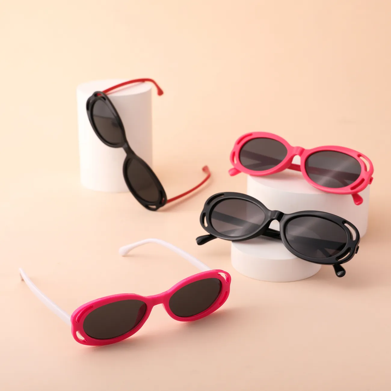 Parent-Child Fashion Sunglasses Glasses with Velvet Bag Packaging Black big image 1