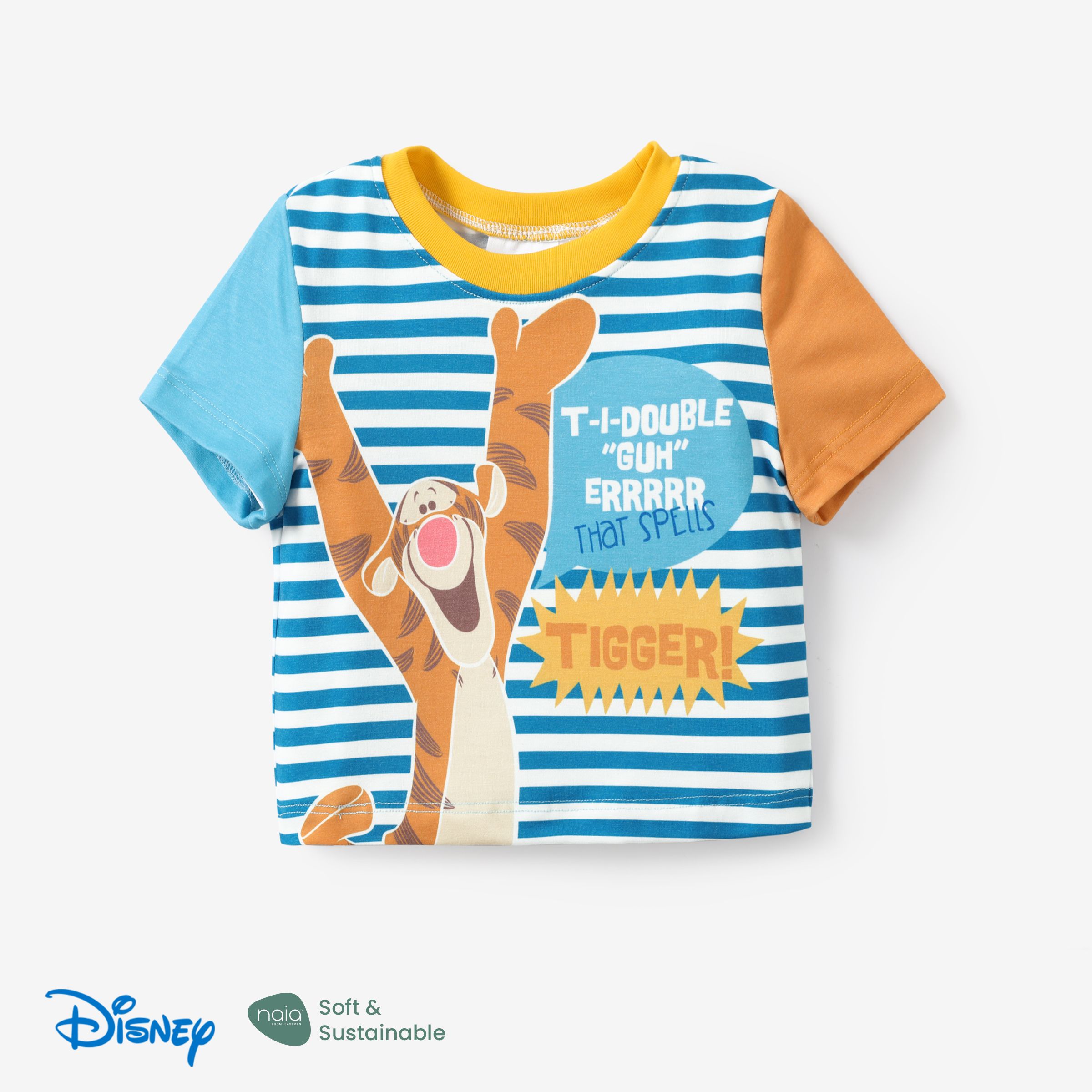 

Disney Winnie the Pooh 1pc Toddler Boys Naia™ Striped Character Print T-Shirt