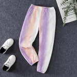 Pantalones de chándal plisados frescos y transpirables para niña Violeta claro