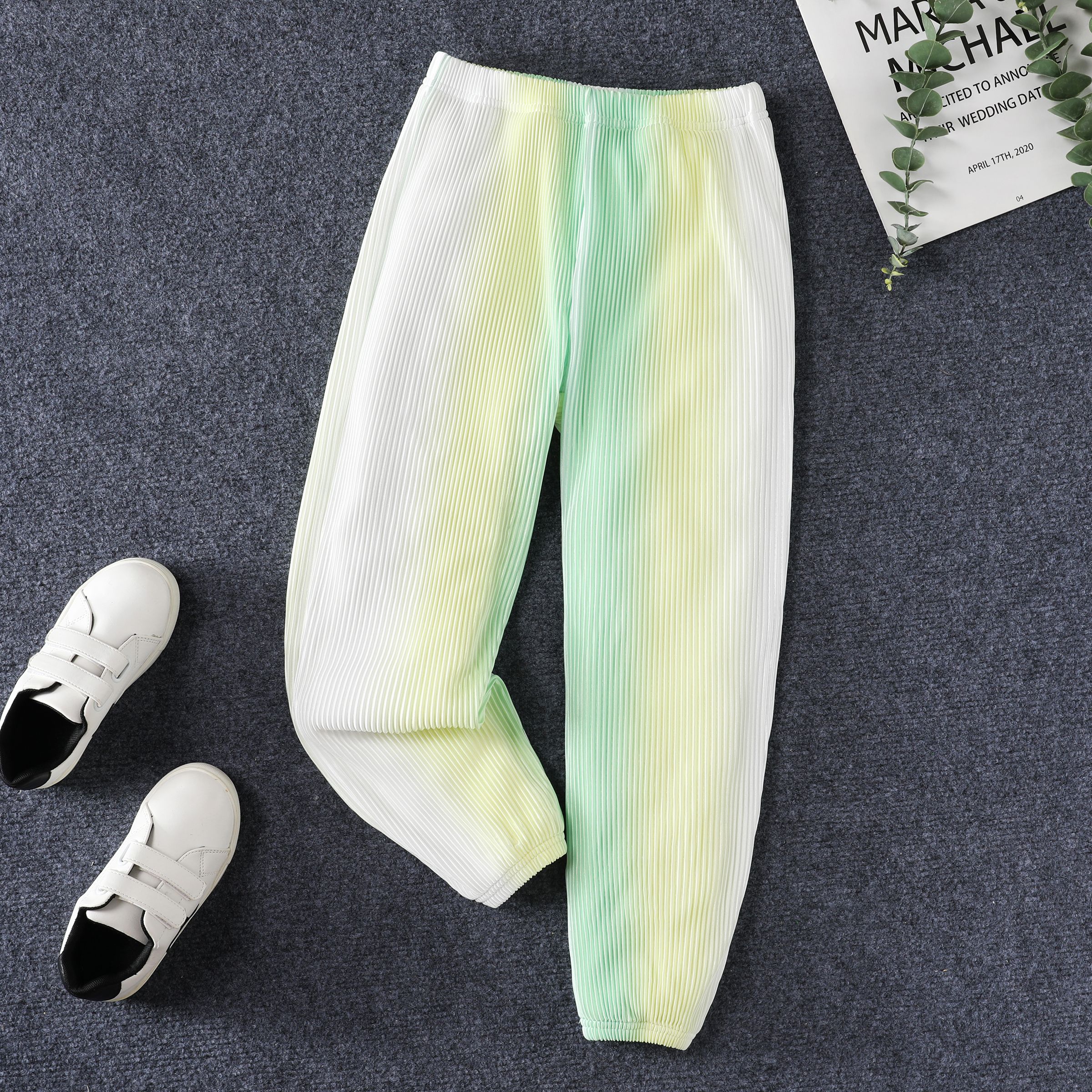 

Kid Girl's Pleated Cool and Breathable Sweatpants