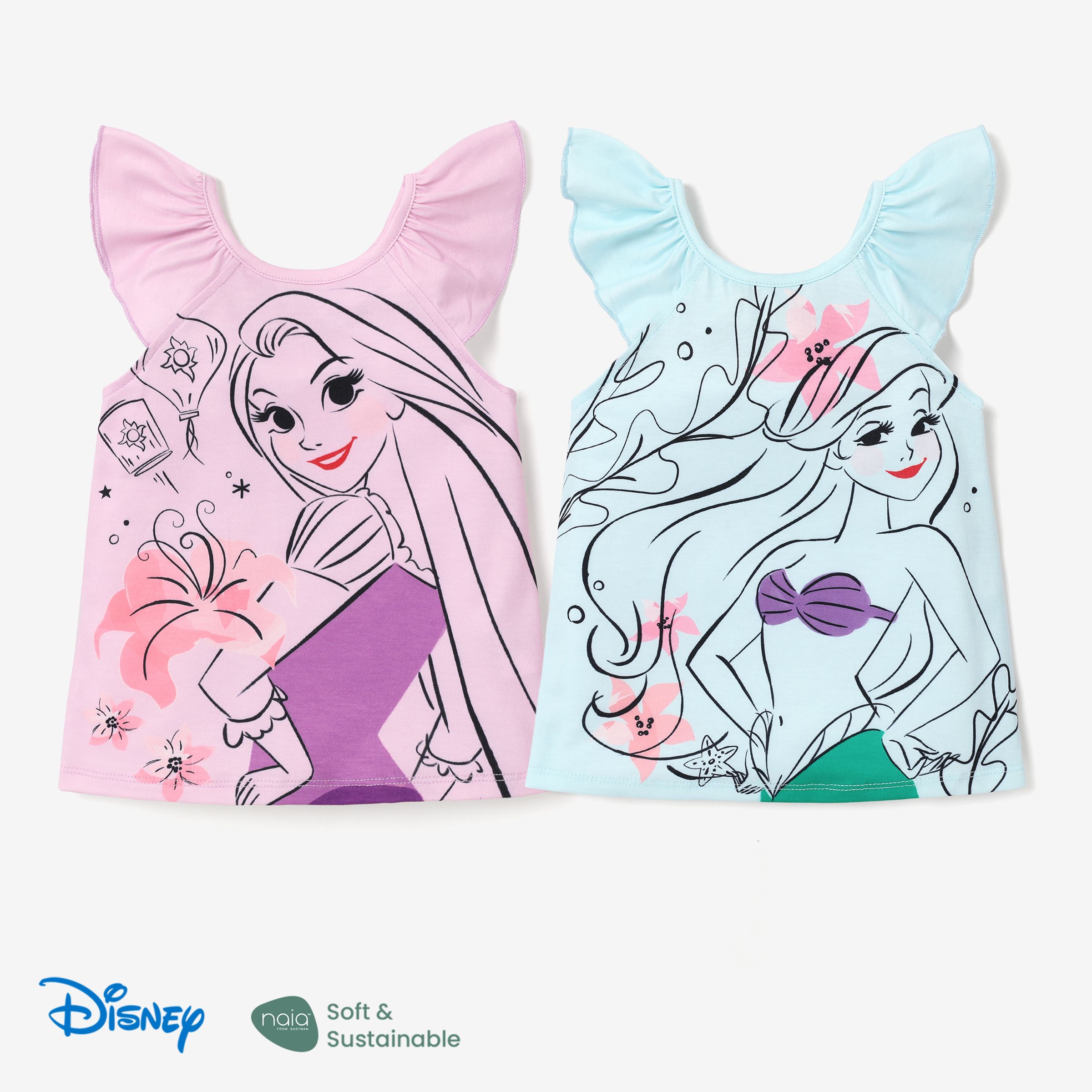 

Disney princess Toddler Girls Flutter Sleeve Naia™ Character Print Top