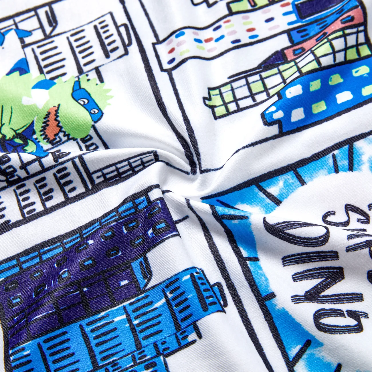 Looks familiares Dinosaurio Manga corta Conjuntos combinados para familia Pijamas (Flame Resistant) Multicolor big image 1