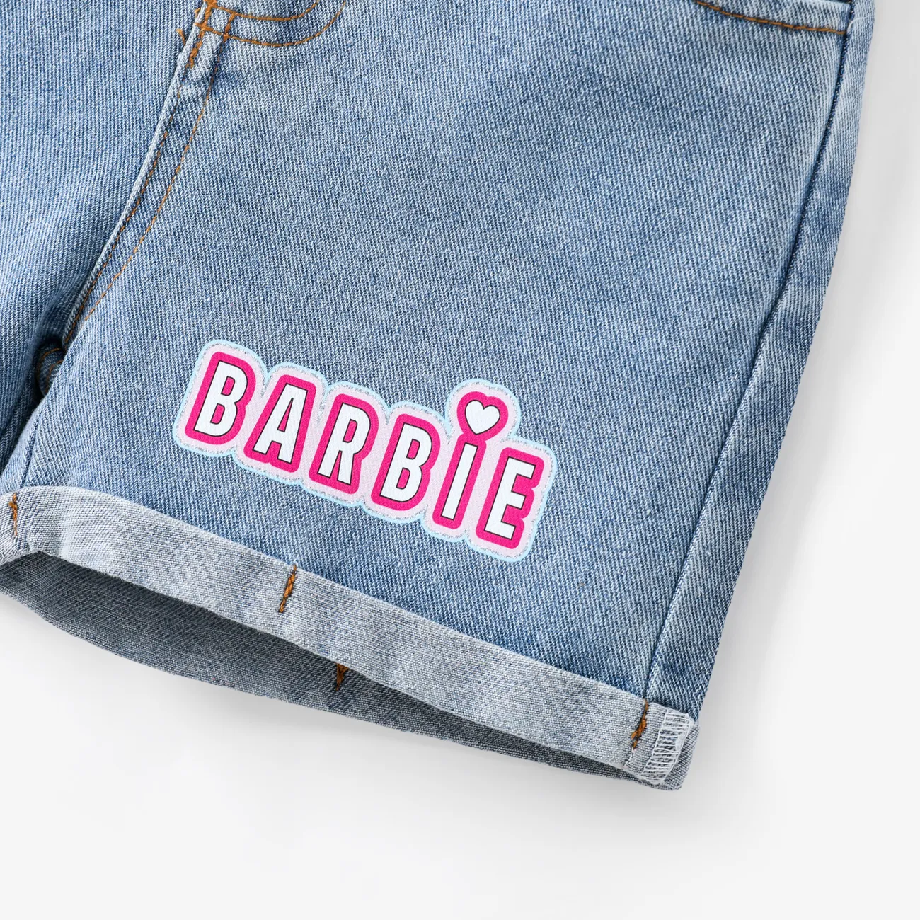 Barbie 2 Stück Mädchen Rüschenrand Süß Sets rosa big image 1