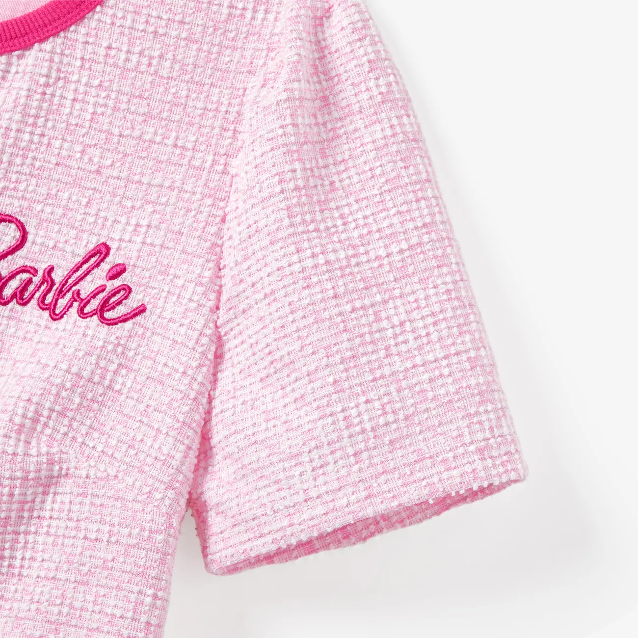 Barbie Mommy & Me Girls Tweed Bowknot Matching Dress

 Pink big image 1