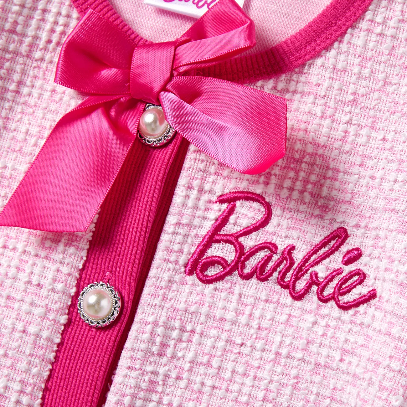Barbie Dia da Mãe Manga curta Vestidos Mãe e eu Rosa big image 1
