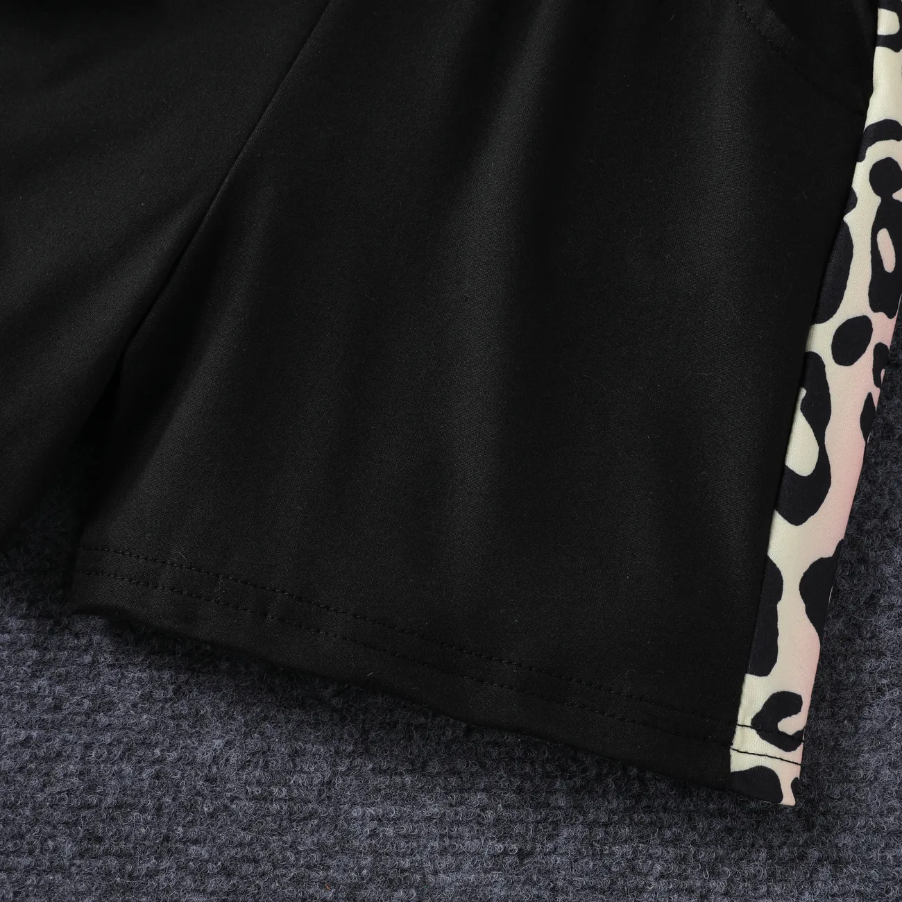 2pcs Kid Girl Leopard Pattern Short Sleeve Set Multi-color big image 1