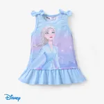 Disney Frozen Elsa/Anna/Olaf 1pc Pequeña Niña Personaje Estampado Bowknot Camiseta sin mangas/leggings
 violeta azulado