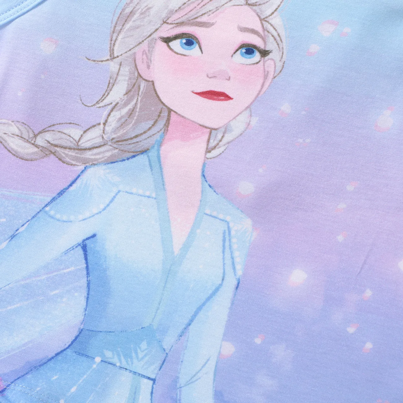 Disney Frozen Elsa/Anna/Olaf 1pc Pequeña Niña Personaje Estampado Bowknot Camiseta sin mangas/leggings
 violeta azulado big image 1