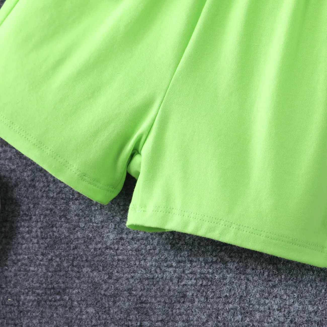 2 Stück Kleinkinder Mädchen Schnürung Basics T-Shirt-Sets grün big image 1