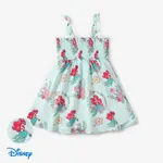 Disney Princess Ariel/Belle/Snow White1pc Toddler Girls Character Print Floral Dress
 Green