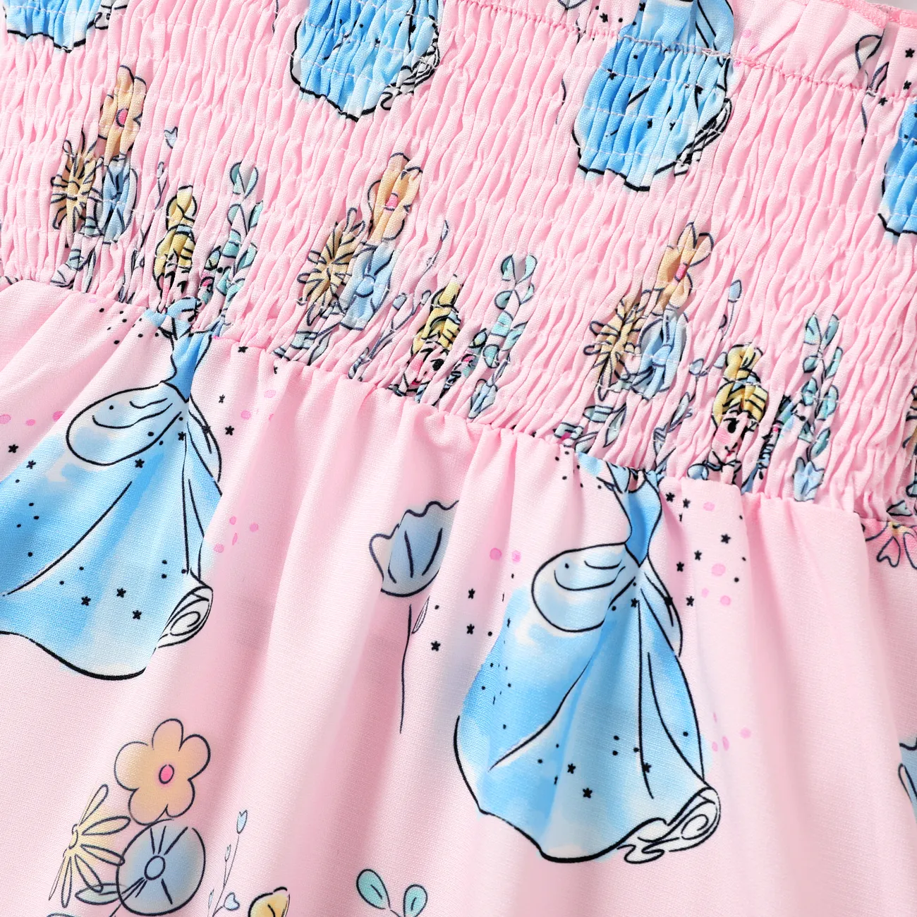 Disney Princess Ariel/Belle/Snow White1pc Toddler Girls Character Print Floral Dress
 Pink big image 1