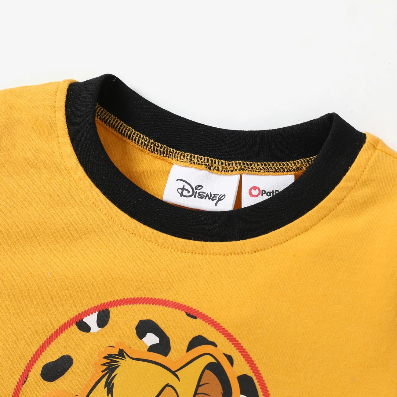 Disney Lion King 2pcs Toddler Boy Character Leopard Print T-shirt with Shorts Set Ginger-2 big image 1