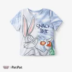 Looney Tunes Criança Unissexo Infantil Manga curta T-shirts azul profundo