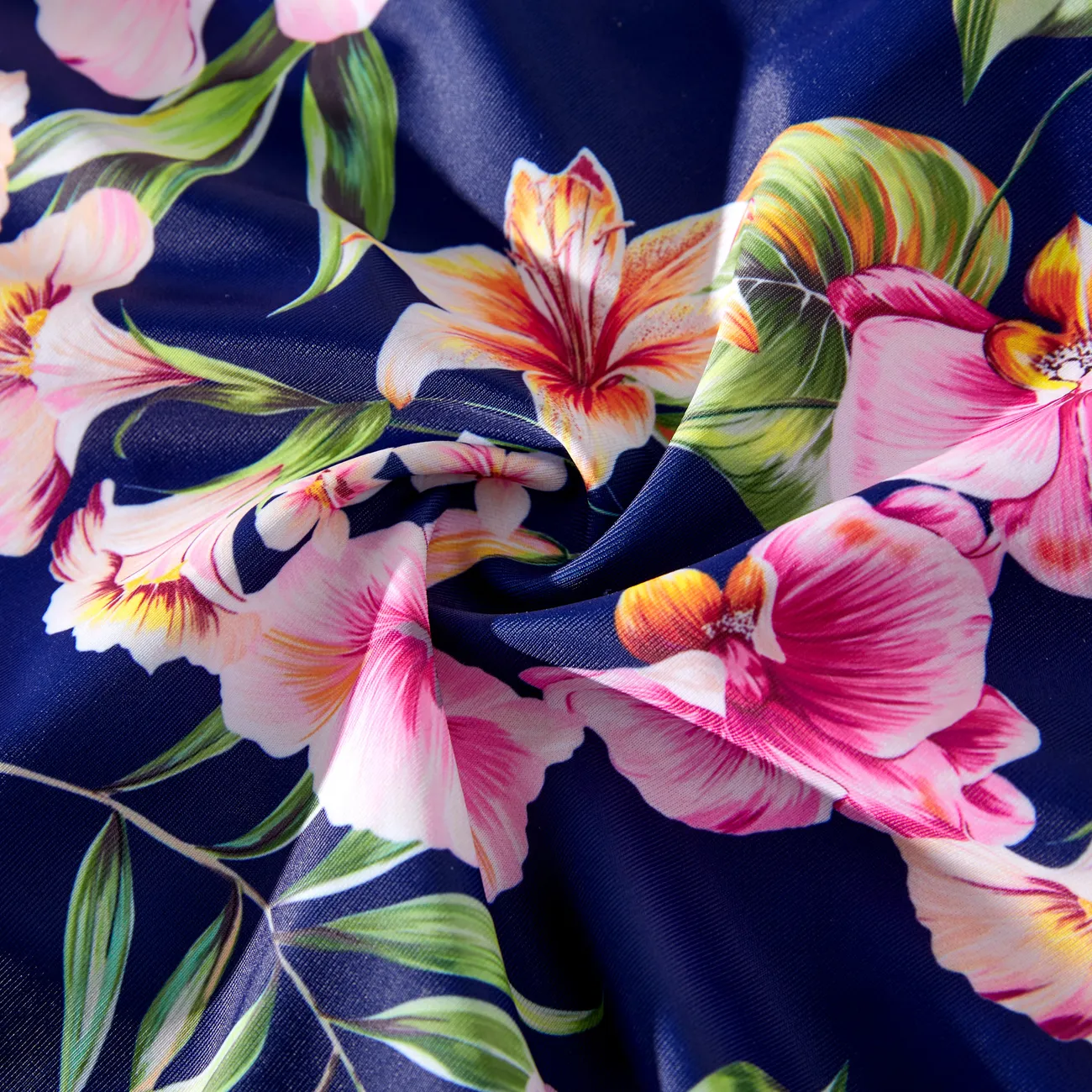 Look de família Plantas e flores tropicais Conjuntos de roupa para a família Fato de banho Azul big image 1