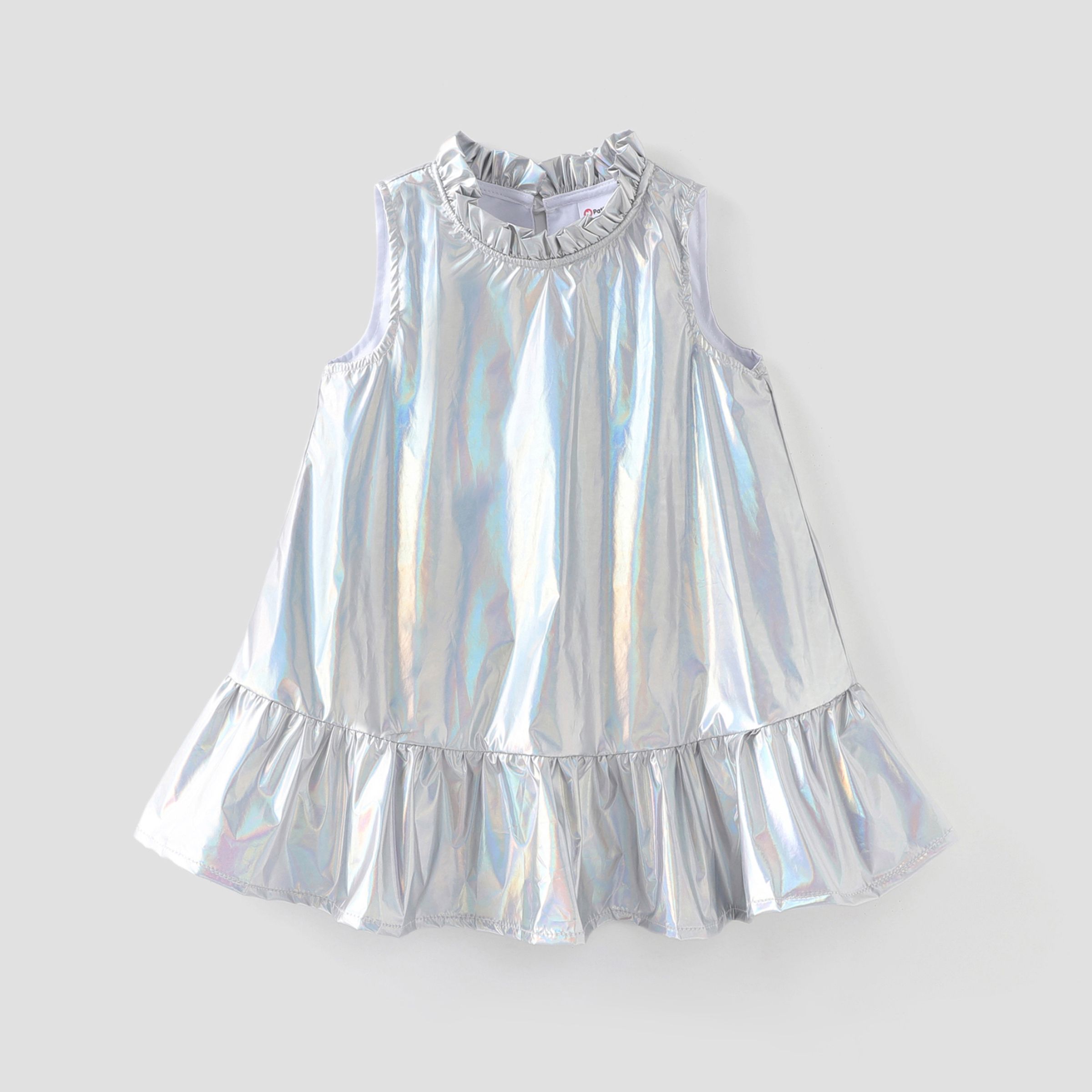 Toddler Girl Laser Fabric Ruffled Dress
