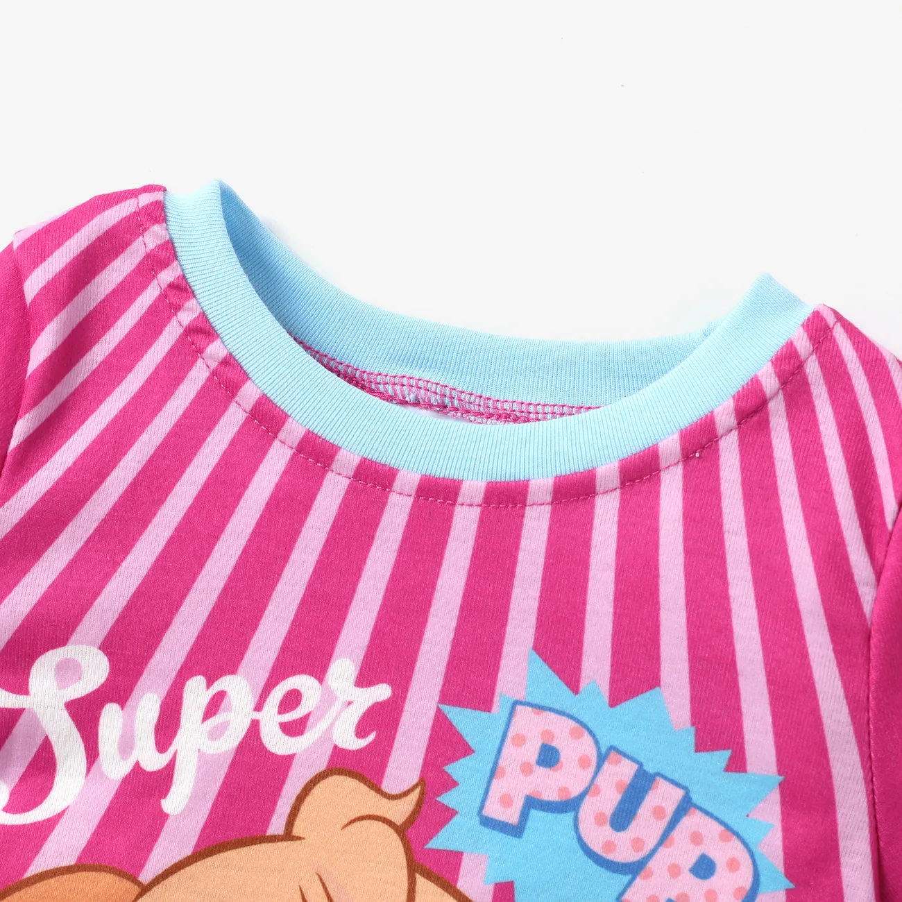 PAW Patrol 2pcs Toddler Boys/Girls Character Print Tight-fitting Pajamas
 Pink big image 1