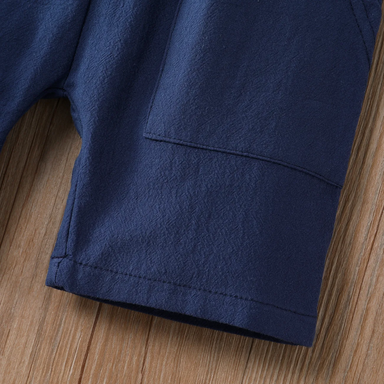 Toddler Boy Solid Color Pocket Casual  Summer Shorts Royal Blue big image 1