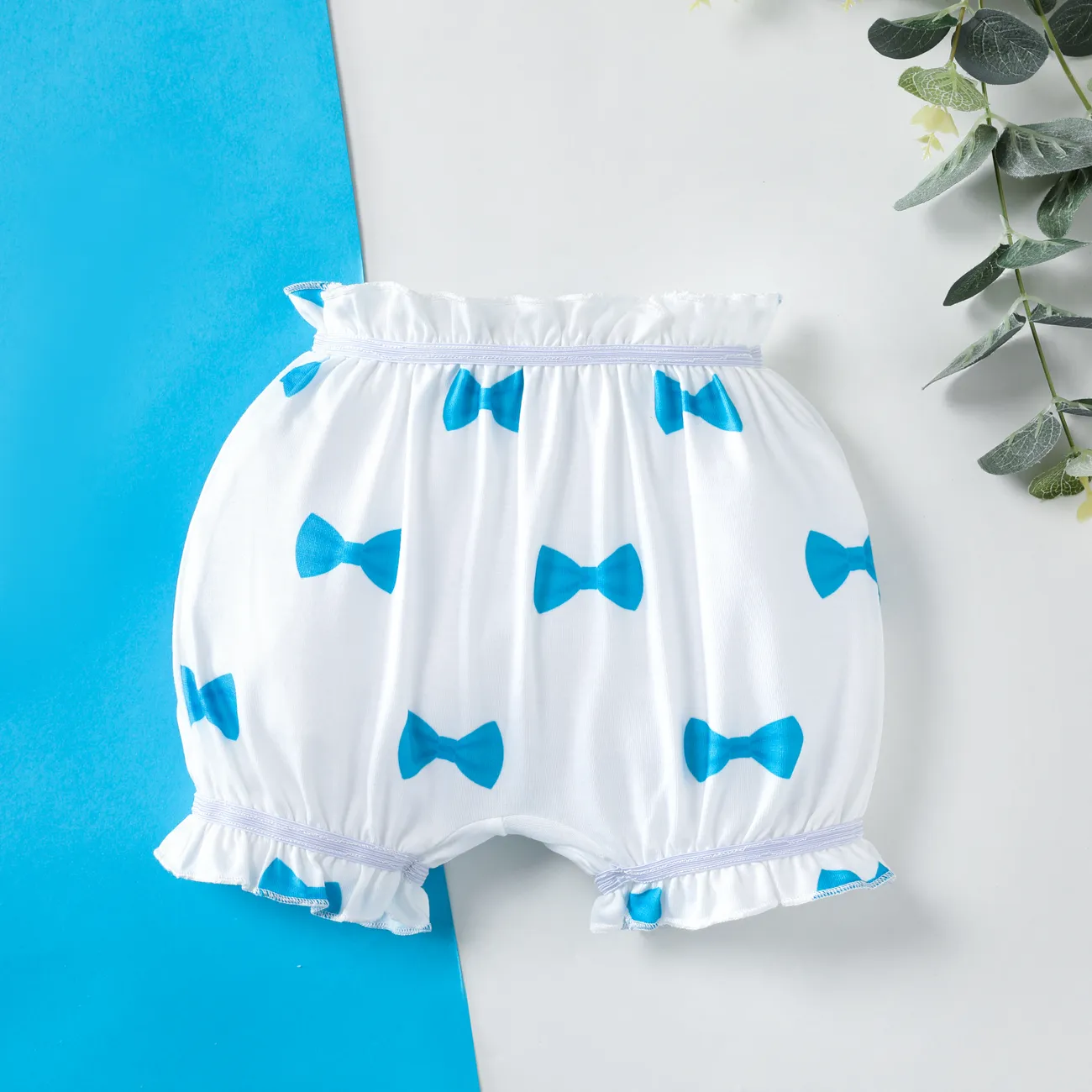  Toddler Boy Cute Striped Underwear with Lace Trim  White big image 1