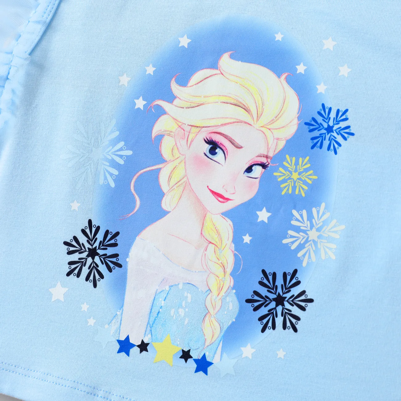Disney Frozen 2 unidades Niño pequeño Chica Costura de tela Infantil Traje de falda Azul big image 1