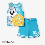 Looney Tunes 2pcs Toddler Girls Sporty Character Print Tank Top&Shorts Set

 Blue