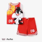 Looney Tunes 2pcs Toddler Girls Sporty Character Print Tank Top&Shorts Set

 Red