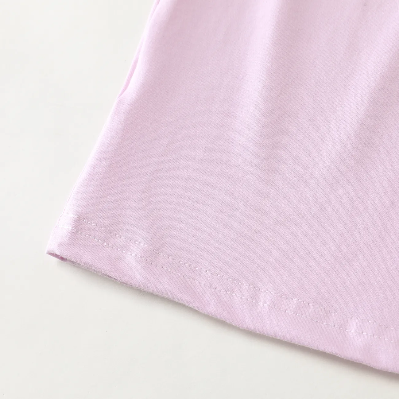 Conjunto de camisola con correa colgante de algodón para niña - Ropa interior básica de color sólido Púrpura big image 1
