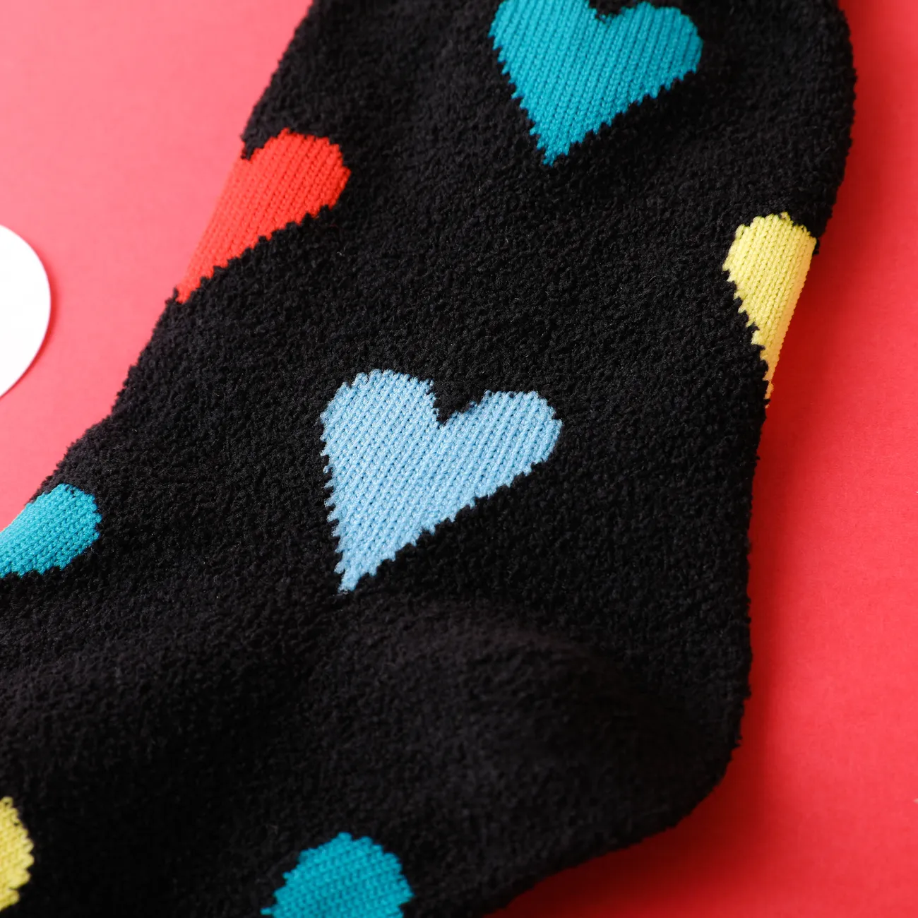 Toddler/kids Coral velvet fashionable warm love socks MultiColour big image 1