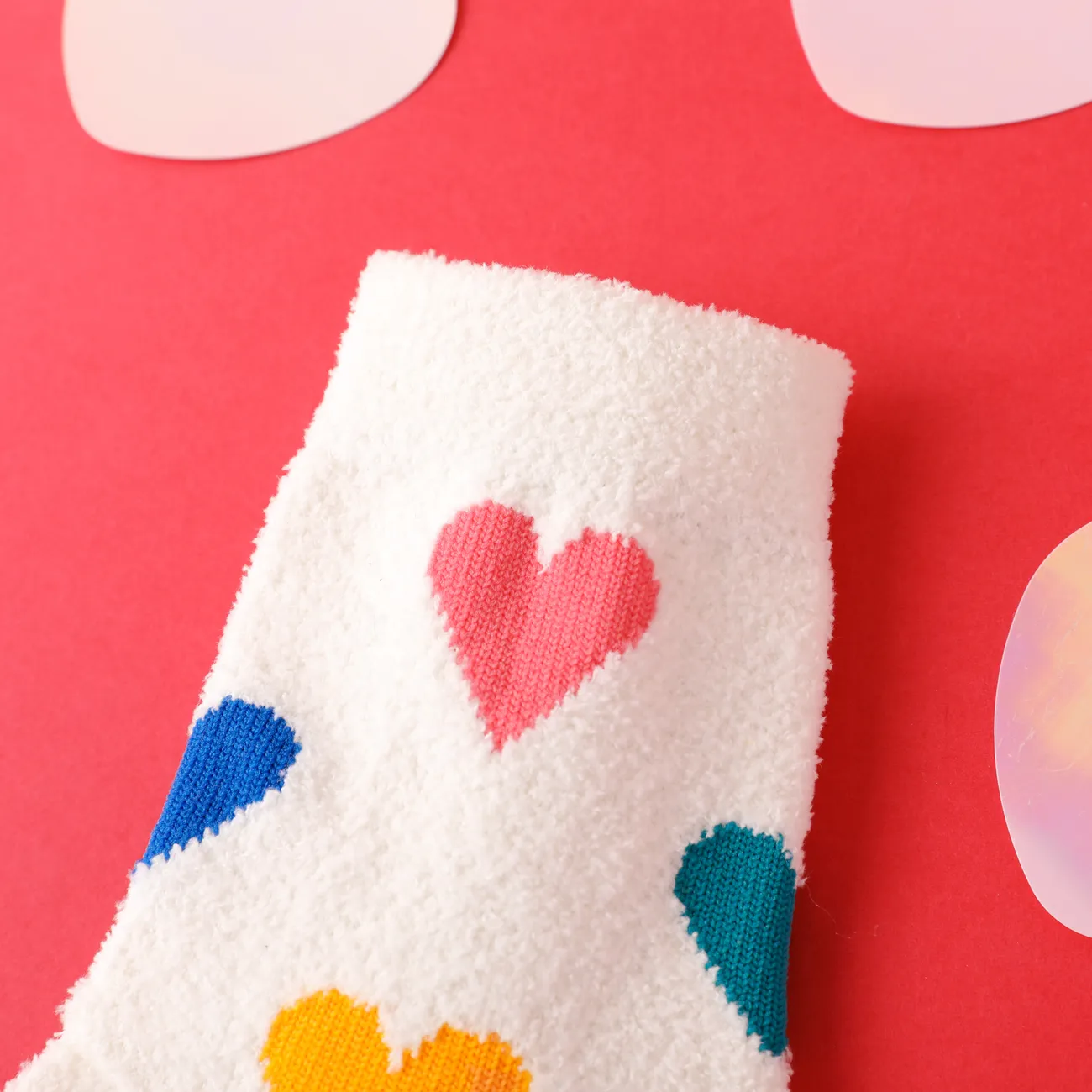Criança / crianças Coral veludo moda quente amor meias colorido big image 1