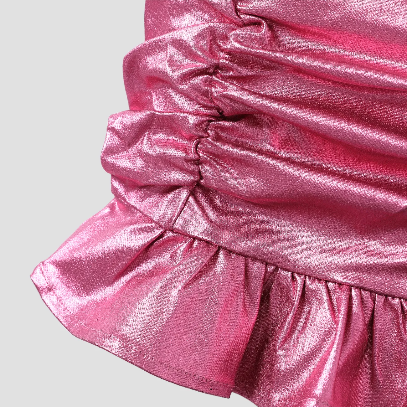 Barbie 2pcs Toddler/Kids Girls Alphabet Twist Tank Top with Pencil Skirt Set
 PinkyWhite big image 1