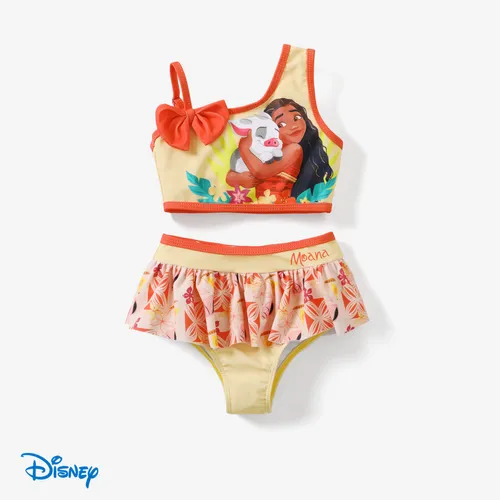Disney Princess Toddler Girls Moana/Ariel 2pcs Personagem Bow-shoulder Swimsuit

