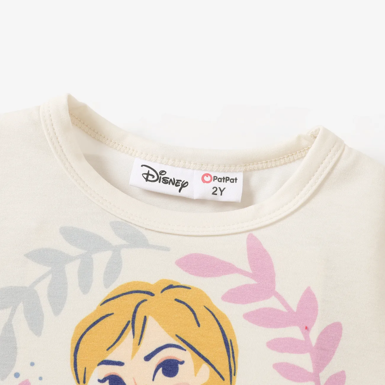 La Reine des neiges de Disney 2 pièces Enfant en bas âge Fille Enfantin ensembles de t-shirts couleur crème big image 1