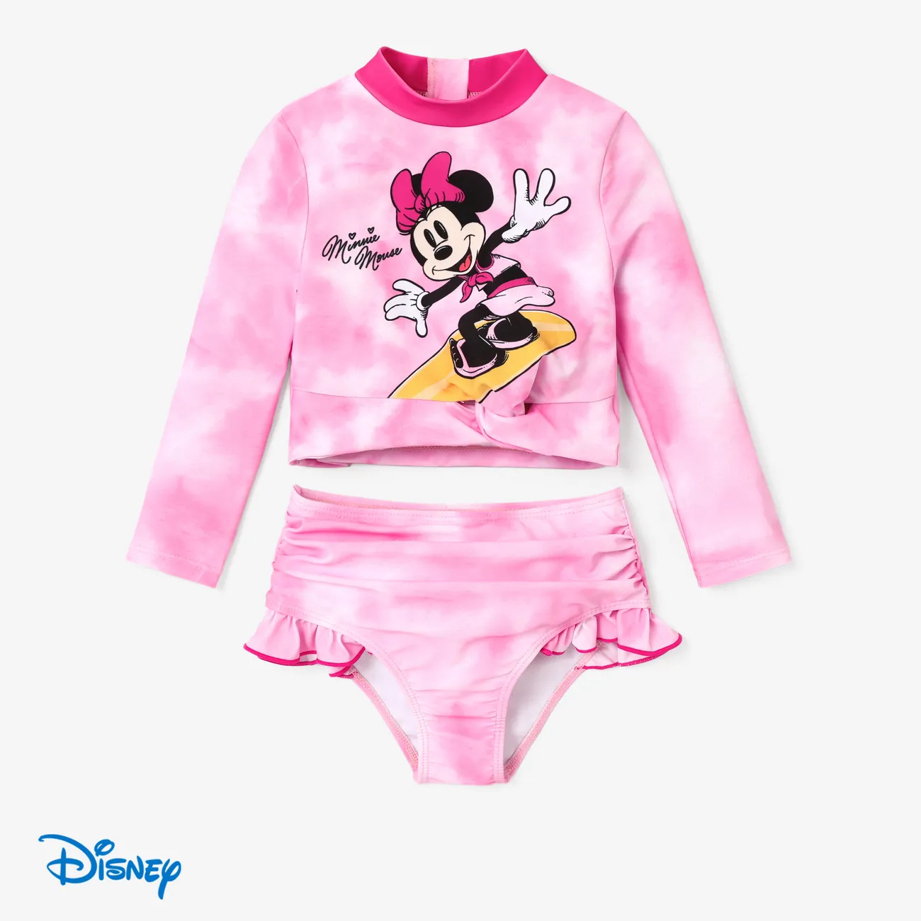 Disney Mickey and Friends Ostern 2 Stück Unisex Reißverschluss Kindlich Badebekleidung rosa big image 1