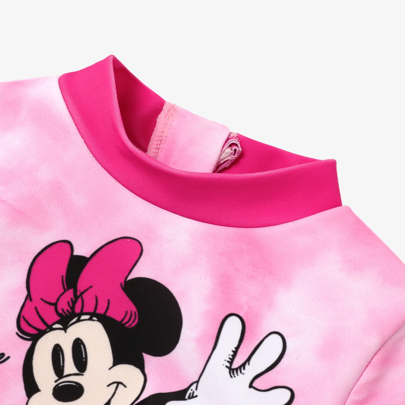 Disney Mickey and Friends 2pcs Kids Boys/Girls Character Tie Dye Print  Two-Piece Swimsuit
 Pink big image 1