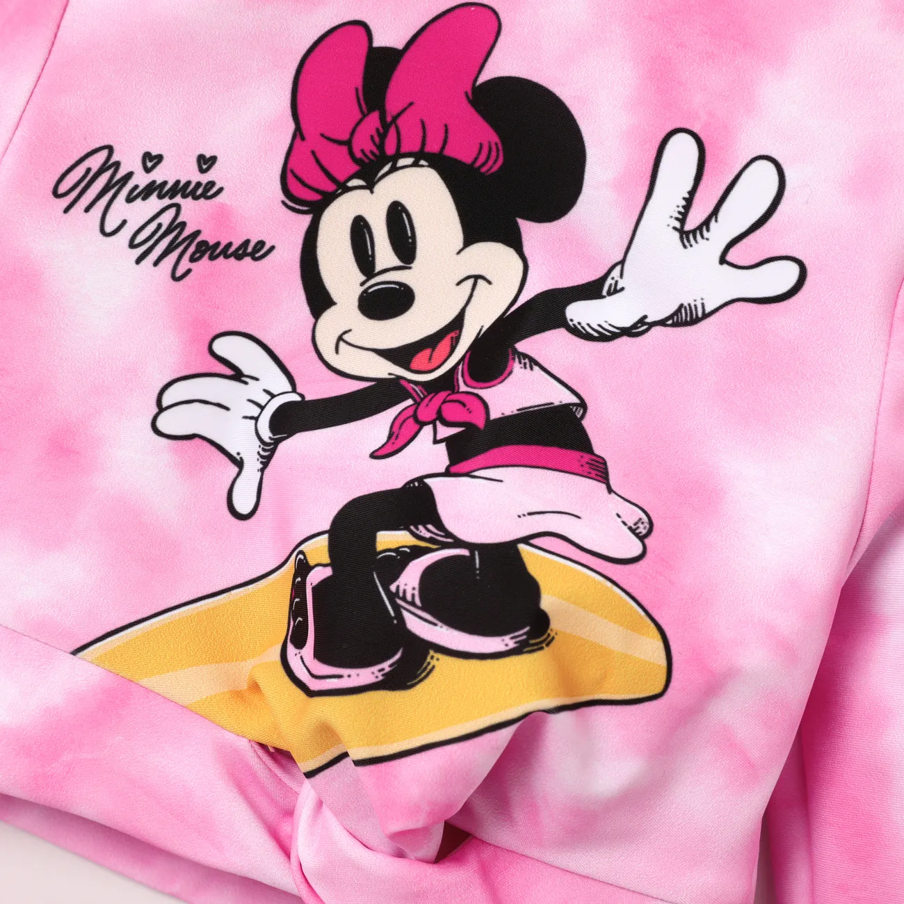 Disney Mickey and Friends 2pcs Kids Boys/Girls Character Tie Dye Print  Two-Piece Swimsuit
 Pink big image 1