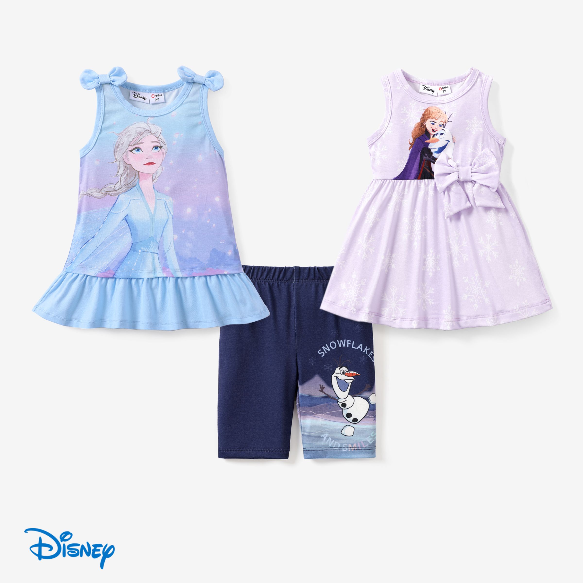 

Disney Frozen Elsa/Anna/Olaf 1pc Toddler Girl Character Print Bowknot Tank Top/Leggings