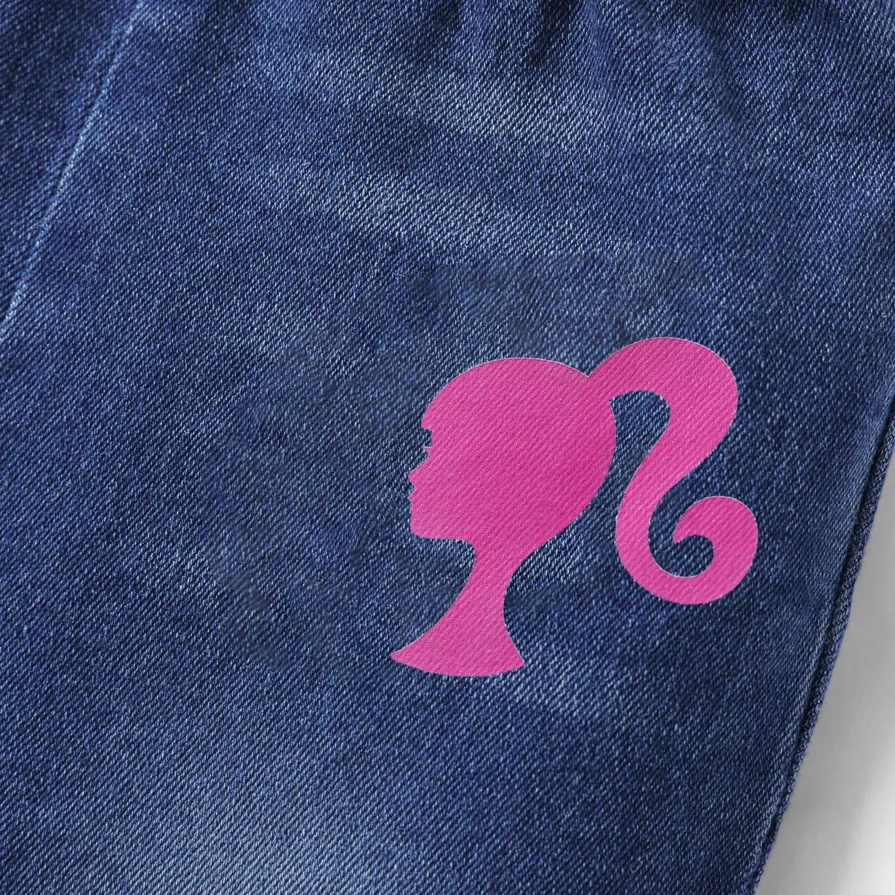 Barbie Toddler Girls 1pc Logo Print Flare Mesh Jeans
 DENIMBLUE big image 1