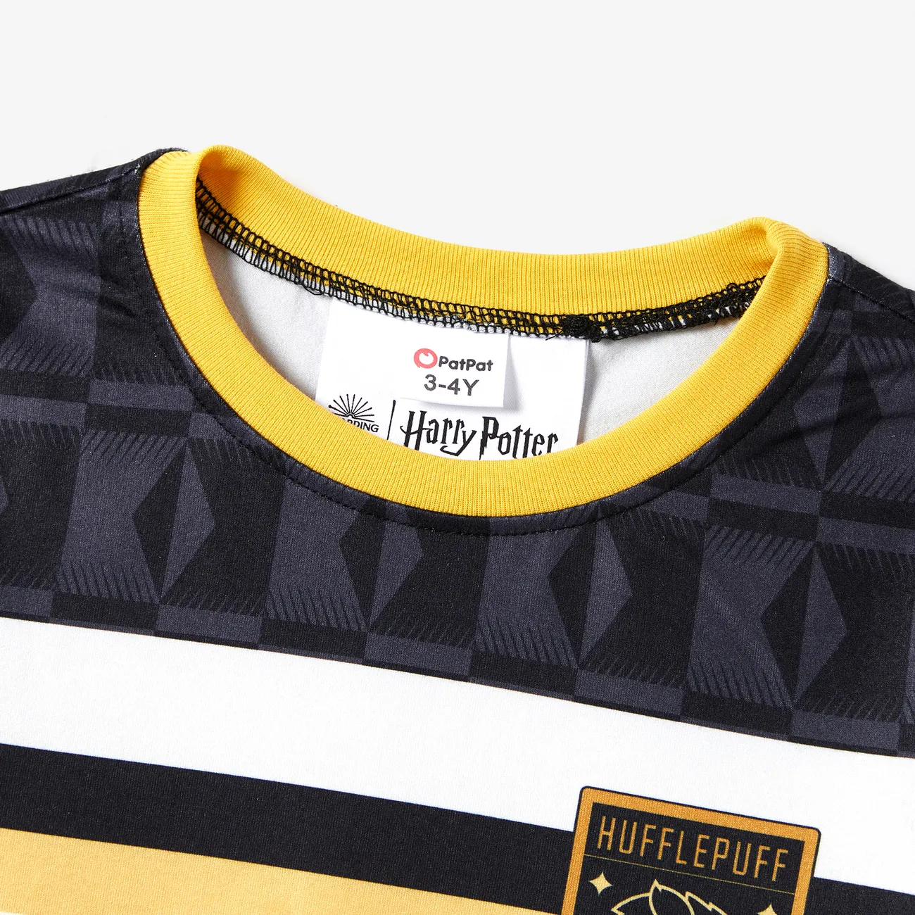 Harry Potter Family Matching Boy/Girl Character Print Hufflepuff T-shirt/Dress  Multi-color big image 1