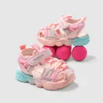 Toddler/Kids Solid Casual Mesh Fiber Velcro Sandals Pink